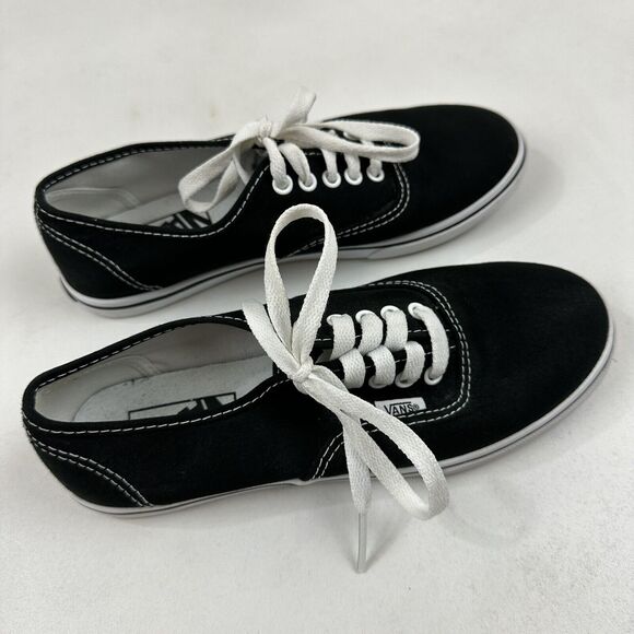 VANS Off The Wall Black Low Canvas Skate Shoes Sneakers Mens 5.5 Women’s 6 TB4R - Picture 4 of 6